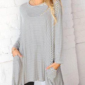 Black & Ivory Pocket Tunic